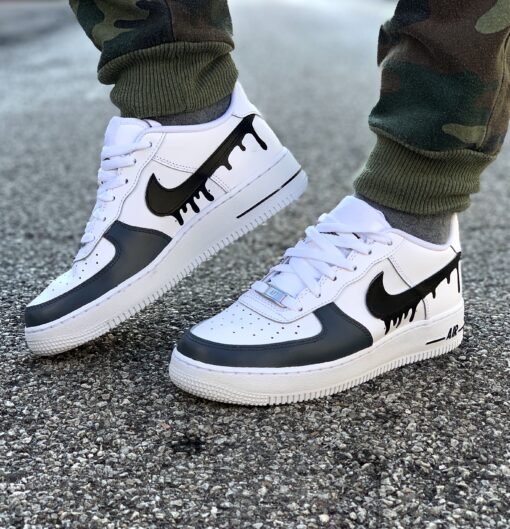air force one swoosh nero