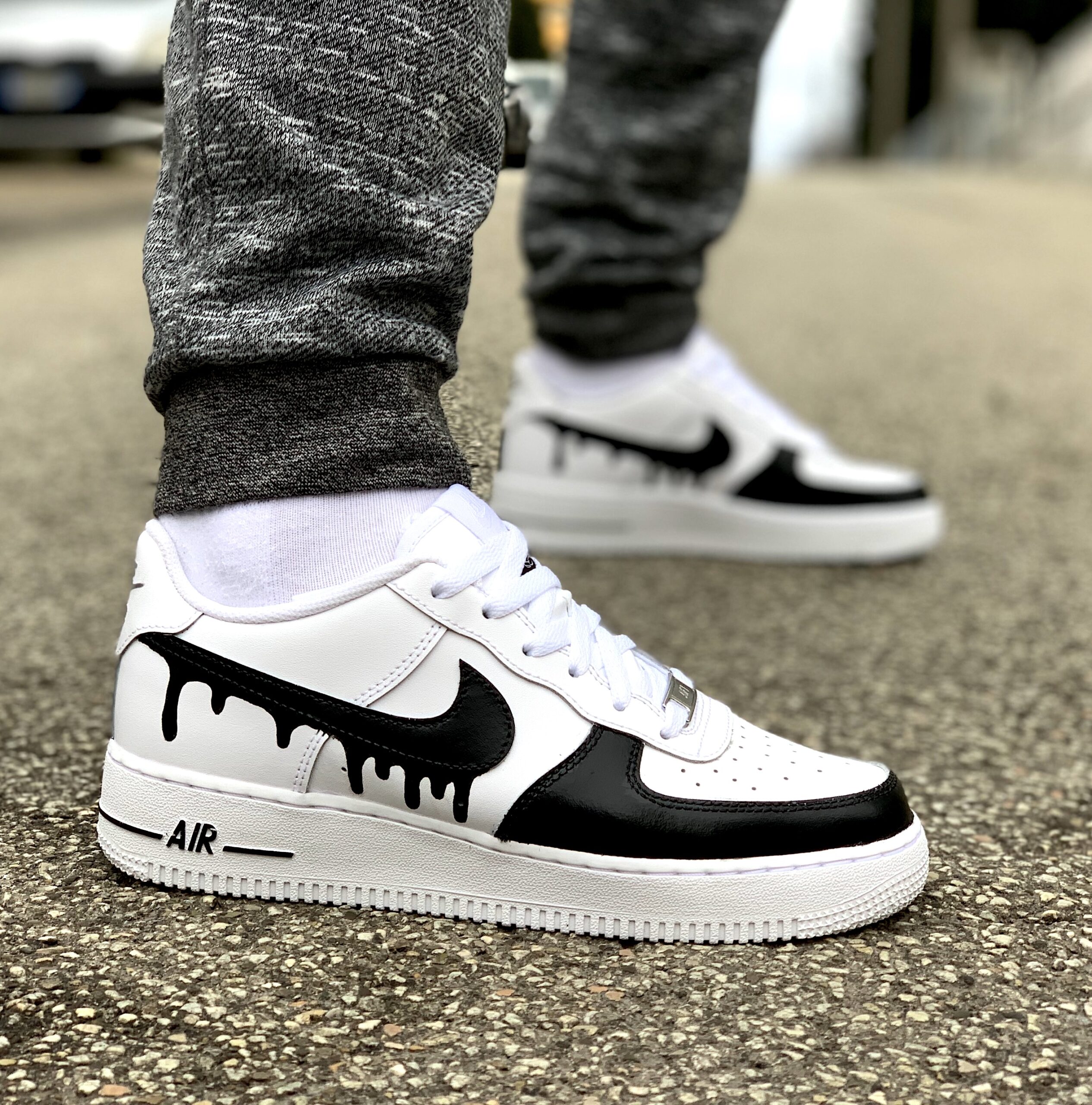 air force one swoosh nero