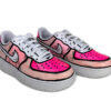 Nike Air Force One Custom Kids Cartoon Dipinte A Mano Rosa & Fucsia