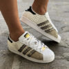 Adidas Superstar Personalizzate Off-White Oro