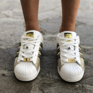 Adidas Superstar Personalizzate Off-White Oro