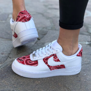 Nike Air Force One Custom Bandana Rossa - Vol.2