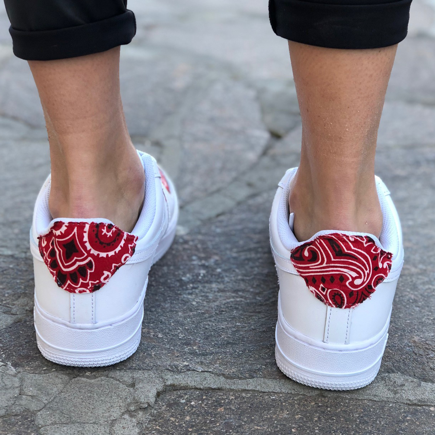 Nike Air Force One Custom Bandana Rossa - Vol.2