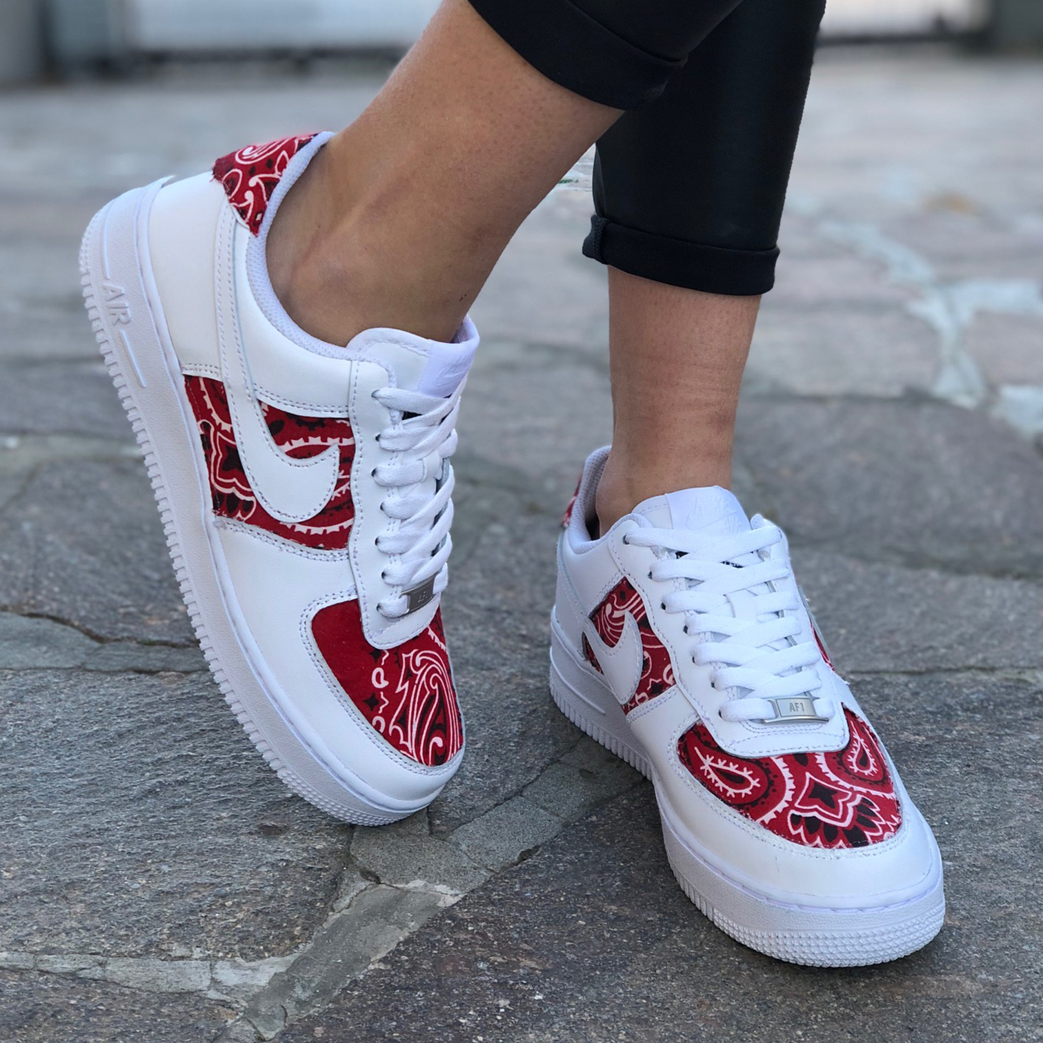 Nike Air Force One Custom Bandana Rossa