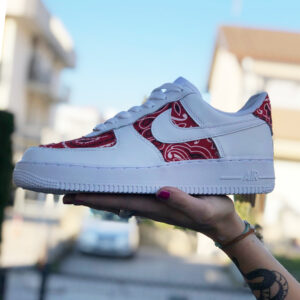 Nike Air Force One Custom Bandana Rossa - Vol.2