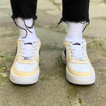 nike air force 1 mini swoosh beige