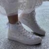 Converse Personalizzate Sposa Pizzo, Strass & Swarovski