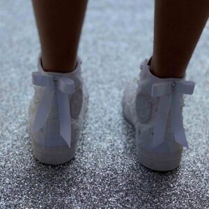 Converse Personalizzate Sposa Pizzo, Strass & Swarovski