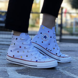 Converse Personalizzate Borchie Multicolor LLab scarpe personalizzate