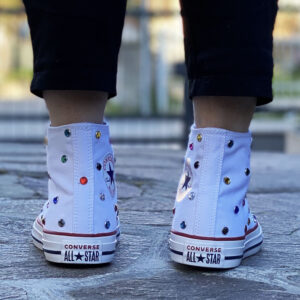 Converse Personalizzate Borchie Multicolor