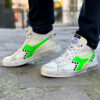 Diadora Personalizzate Game L Waxed Row Cut Logo Spezzato Verde Fluo