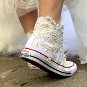 Converse Personalizzate Matrimonio Pizzo, Paillettes & Raso