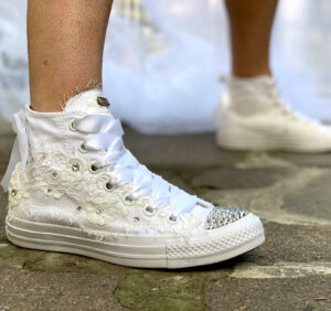 scarpe converse con strass