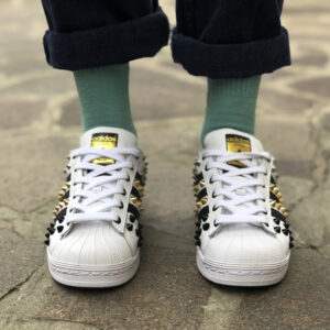 Adidas Superstar Personalizzate Total Borchie Nero & Oro