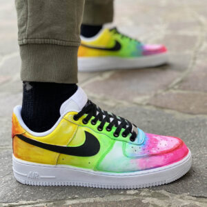Nike Air Force One Custom Cartoon Dipinte A Mano - Pride