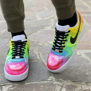 Nike Air Force One Custom Cartoon Dipinte A Mano - Pride