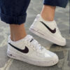 Nike Air Force One Custom Swoosh & Sporcatura Color Vinaggia - Wine