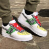 Nike Air Force One Custom Bandana Nera, Verde & Gialla - Jamaica