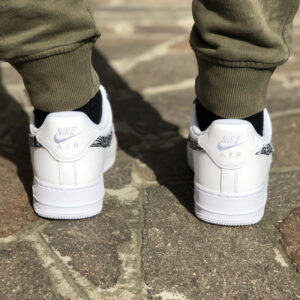 Nike Air Force One Custom Bandana Nera, Verde & Gialla - Jamaica