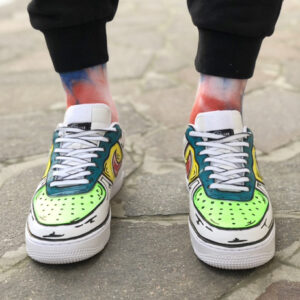 Nike Air Force One Custom Cartoon Dipinte A Mano Mojito