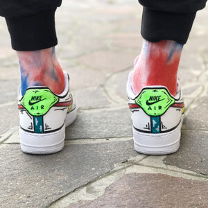 Nike Air Force One Custom Cartoon Dipinte A Mano Mojito