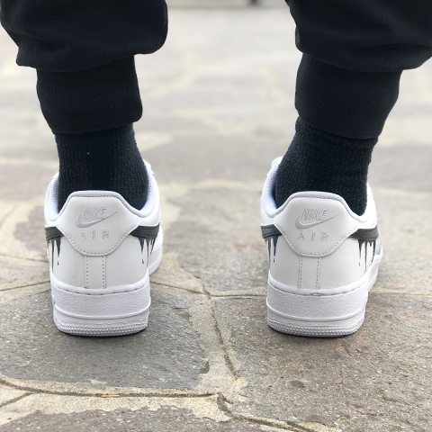 Nike Air Force One Custom Baffo Bicolore LLAB Scarpe Personalizzate