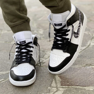 Nike Jordan 1 Custom Bandana \u0026 Lacci Neri | LLAB Scarpe Personalizzate