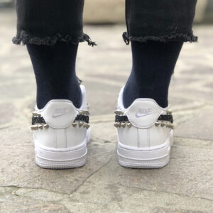 Nike Air Force One Custom Glitter Nero & Borchie