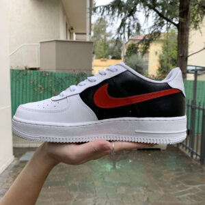 Nike Air Force One Custom Dipinte A Mano Onda Japan Nera