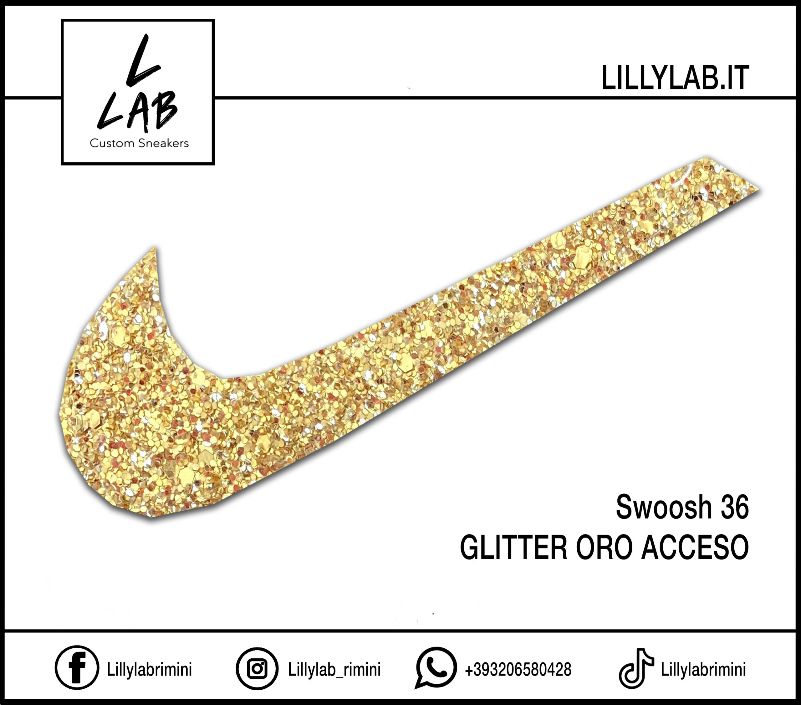 SWOOSH 36 - Glitter Oro Acceso