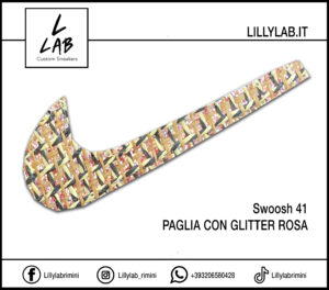SWOOSH 41 - Paglia con glitter rosa