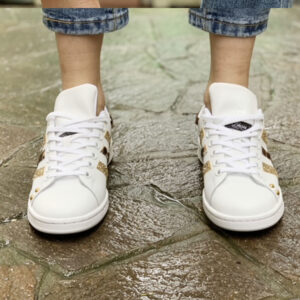 Adidas Stan Smith Personalizzate Borchie, Cavallino Maculato & Glitter Oro
