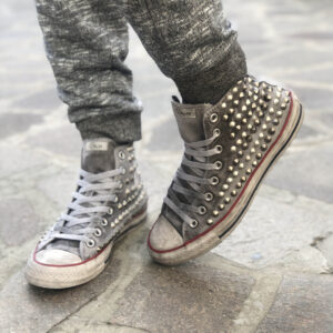 Converse All Star Personalizzate Total Grigio - Vintage Edition