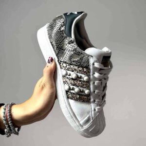 Adidas Superstar Personalizzate Squamato, Borchie e Perle