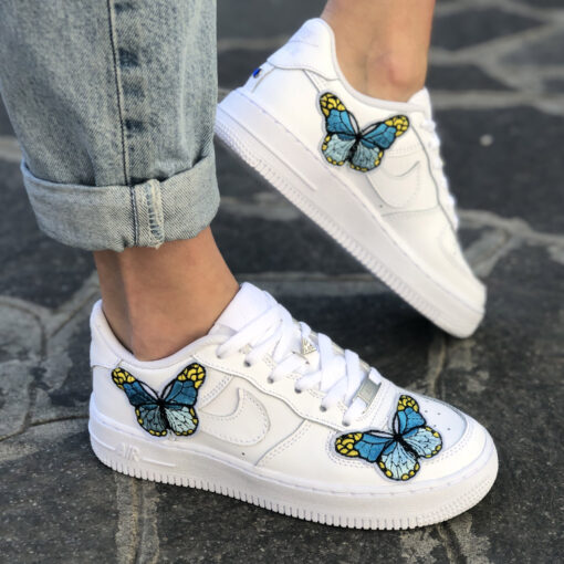 Nike Air Force One Custom Farfalle Cucite A Mano Nike Air Force One Custom Farfalle Cucite A Mano