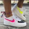 Nike Air Force One Custom Swoosh Fluo & Parte Anteriore Nera