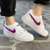 Nike Air Force One Custom Swoosh Glitter Fucsia & Sporcatura Rosa Nera