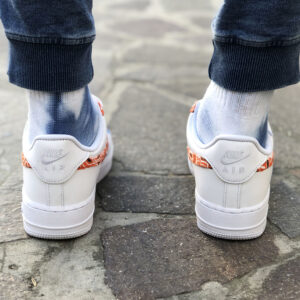 Nike Air Force One Custom Bandana Arancio & Blu