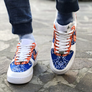 Nike Air Force One Custom Bandana Arancio & Blu