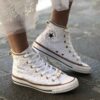 Converse All Star Personalizzate Sposa Strass Gold