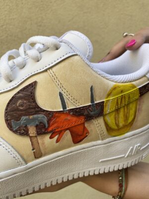 Nike Air Force One Custom Dipinte A Mano Muratore