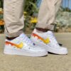 Nike Air Force One Custom Swoosh Sfumato Rosso & Giallo