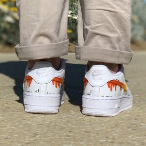 Nike Air Force One Custom Swoosh Sfumato Rosso & Giallo