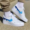 Nike Air Force One Custom Swoosh Sfumato Blu & Azzurro