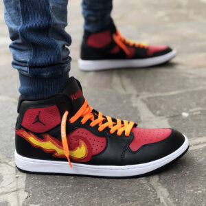 Nike Jordan Custom Swoosh Fire
