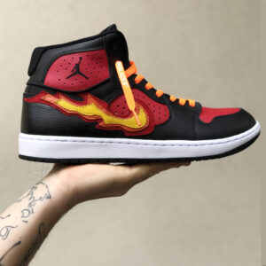 Nike Jordan Custom Swoosh Fire