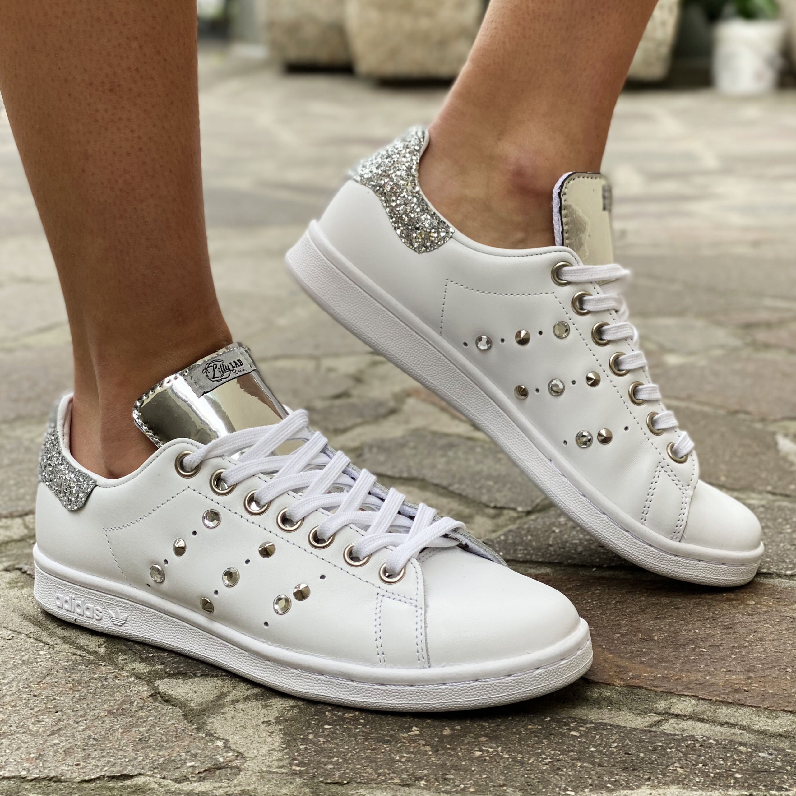 Stan Smith Personalizzate Glitter, Borchie | Scarpe Custom