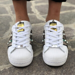 Adidas Superstar Personalizzate Borchie \u0026 Perle | LLab scarpe custom
