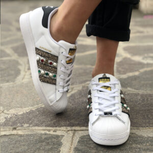 Adidas Superstar Personalizzate Borchie \u0026 Perle | LLab scarpe custom