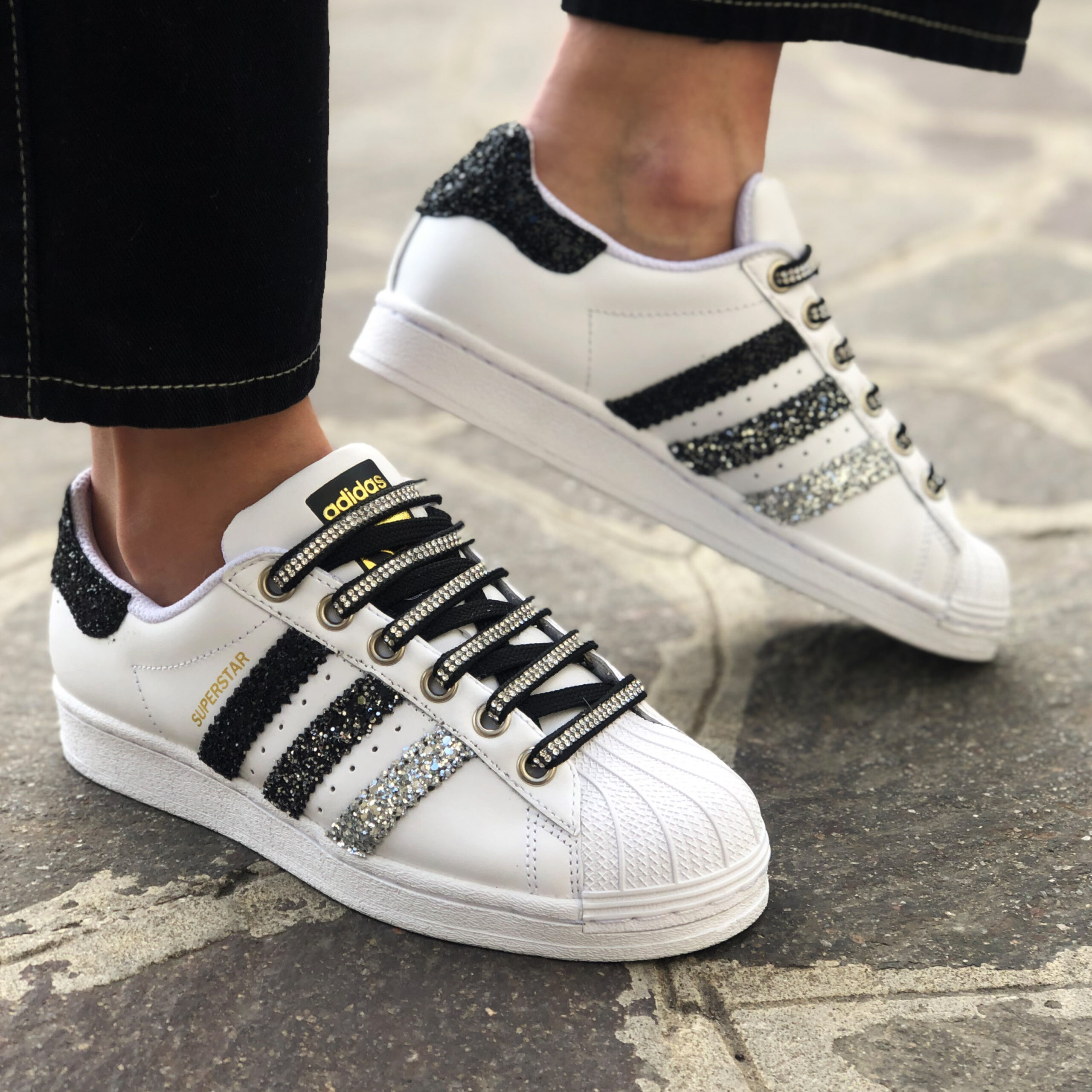 Adidas Superstar Custom Glitter \u0026 Strass | LLab scarpe personalizzate